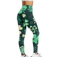 thumbnail image 4 of Womens St. Patricks Day Print High Waist Yoga Pants For Women's Leggings Tights Compression Yoga Running Fitness High Waist LeggingsTrendy Daily Wear For Vacation AG L, 4 of 5