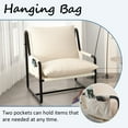 thumbnail image 6 of Modern Accent Velvet Sling Chair, Pack of 2, Metal Frame Upholstered Armchair with Storage Bag, Easy to Assemble, Khaki, 6 of 8