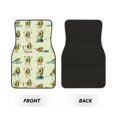 thumbnail image 2 of Zufioo Avocado for Exercise Print Car Floor Mats Four-piece Set, Car Interior Accessories - Corrosion-resistant, Non-Slip, Suitable for Cars, Trucks, Vans, 2 of 7