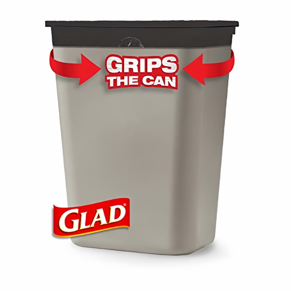 Glad Forceflex Plus XL 20 Gallon Kitchen Drawstring Trash Bag Fresh Clean Scent (Pack of 3)