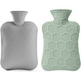 thumbnail image 2 of LZCKDPX Hot Water Bottle with Cover,Hot Water Bag for Pain Relief 2Liter,Heating Pad,Hand Warmer,Warming Bed.Classic.BPA Free,Close-Match(Green), 2 of 6