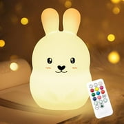 Nice Dream Bunny Night Light for Kids ,Portable Rabbit Child Lamps Animal Toddler Night Light for Girls Boys Bedroom, Kids Gifts Kawaii Lamp