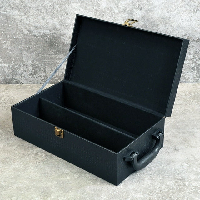 Caja de almacenamiento con ranura para de material cuero PU organizador de almacenamiento con cierre de hebilla contenedor para de Hugo Estuche de almacenamiento