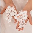 thumbnail image 4 of Encaje de pie para boda en la playa, sandalias descalzas, tobillera de encaje blanco para novia, encaje de flores descalzos para mujer, tobillera de pie, joyería TUNC Sencillez, 4 of 5
