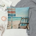 thumbnail image 2 of Summer Beach Pillow Covers, Reversible in Throw Pillow Cover, Ocean Decorations for Home Farmhouse Sofa Couch Bed Indoor Outdoor, Set of, 2 of 5