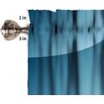 thumbnail image 6 of Winter Curtain Valance Blue White Ombre Geometric Ocean Abstract Windows Short Curtain Valance for Kitchen Bedroom Bathroom Decor with Rod Pocket, One Panel 54X18 Inches, 6 of 6