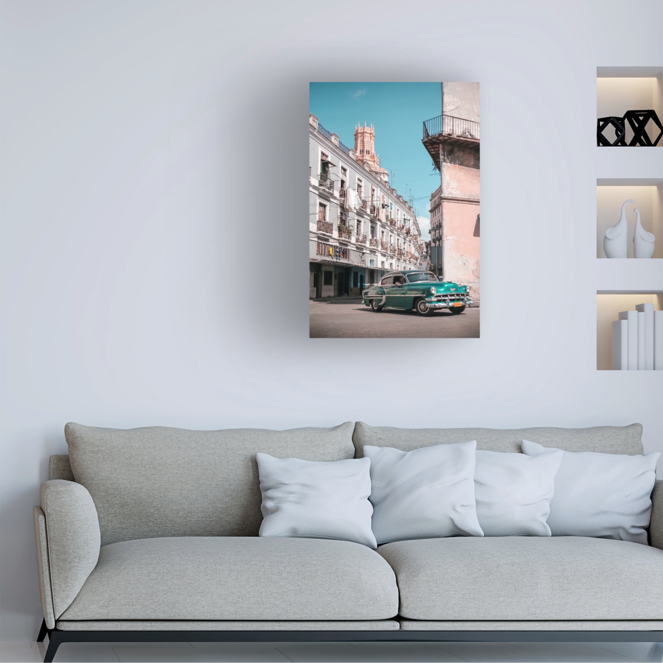 Canvas Wall Art - Alexander Yakovlev 'Old Havana 8' Wall Art for Living Room, Bedroom, or Office Décor by Trademark Fine Art - 12 x 19 Inches