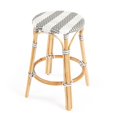 thumbnail image 1 of Butler Specialty Company Tabouret Rond en Rotin 24" - Gris et Blanc, 1 of 7