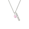 thumbnail image 2 of Delight Jewelry Mini Pink Bunny Silvertone Hope Anchors the Soul Bar Charm Necklace, 23", 2 of 4