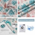 thumbnail image 2 of Teal Blue Red Coral Blackout Curtains for Bedroom, Coastal Nautical Summer Beach Thermal Insulated Kitchen Drapes with Grommets, Light Blocking Window Treatment, 2 Panels 52" x 63", 2 of 7
