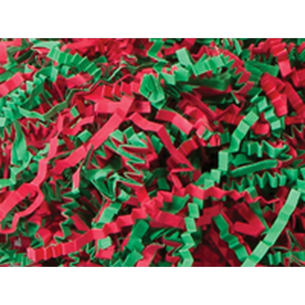 Christmas Mix Cut / Shredded Paper Gift Box & Basket Crinkle Paper