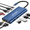 thumbnail image 1 of Estación de acoplamiento Hiearcool USB C 11 en 1 con triple pantalla 4K, 1 of 7