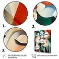 thumbnail image 3 of Designart "Cubist Remake of Demoiselles d'Avignon I" Fashion Canvas Wall Art - Glam Red Woman Entryway Wall Art Print, 3 of 6
