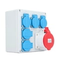 thumbnail image 3 of Caja de enchufes industrial impermeable IP44 con 5 enchufes de CA 250 V, 16 A y 1 enchufe CEE de CA 220-380 V y 240-415 V., 3 of 14
