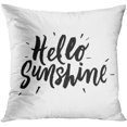 thumbnail image 1 of EREHome Hello Sunshine Inspirational and Motivational Hand Brush Lettering Custom for Your Designs Throw Pillowcase Cover Cushion Case Home Decor 16x16 inch, 1 of 1