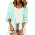 thumbnail image 3 of CILENON Long Cardigans for Women Trendy (Light Blue,XXXL), 3 of 4