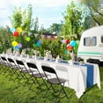 thumbnail image 2 of Folding Chairs Set of 4, Black Plastic Chair Sturdy Seat with Metal Frame, Perfect for Party, Event, Wedding, Birthday, Office, Outside Entertaining, 2 of 18