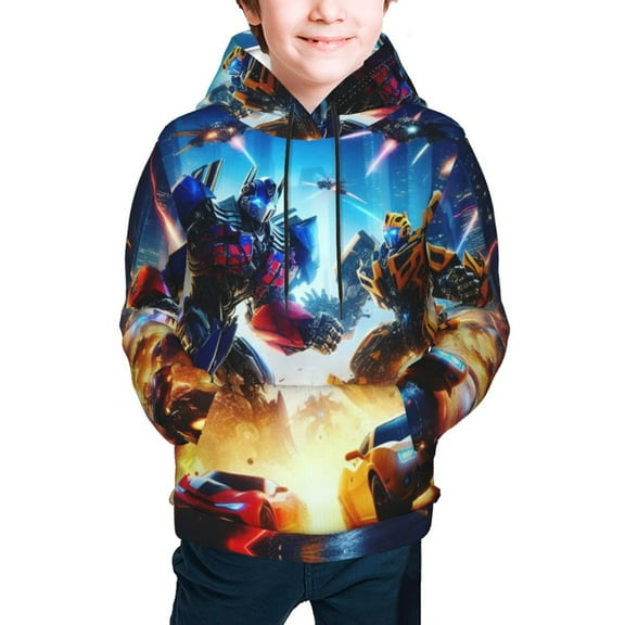 Youth Cartoon Hoodie Fashion Long Sleeve Kids Pullover Coat Casual Hoody Hooded Sweatshirts for Boys Girls