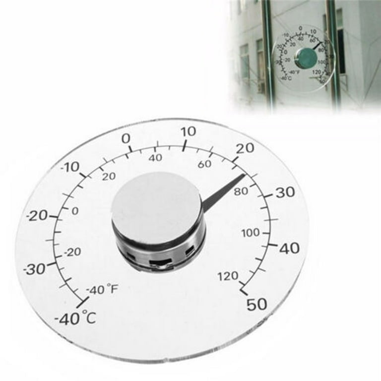 1Pc Mini Round Diameter 20mm Outdoor Waterproof Plastic Circular Car  Thermometer pointer Degrees Celsius Thermometer