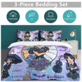 thumbnail image 4 of Wednesday Addams Comforter Bedding Set Cover 3 Piece with 2 Pillow Shams for Kids And Adults Bedroom Bed Decor (1 Duvet Cover+ 2 Pillow Shams)Wednesday Addams-90"x90", 4 of 7
