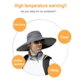 thumbnail image 4 of Sombrero de visera solar de ala grande, sombrero de pescador con máscara transpirable de verano para hombre, sombrero informal para exteriores, 4 of 6