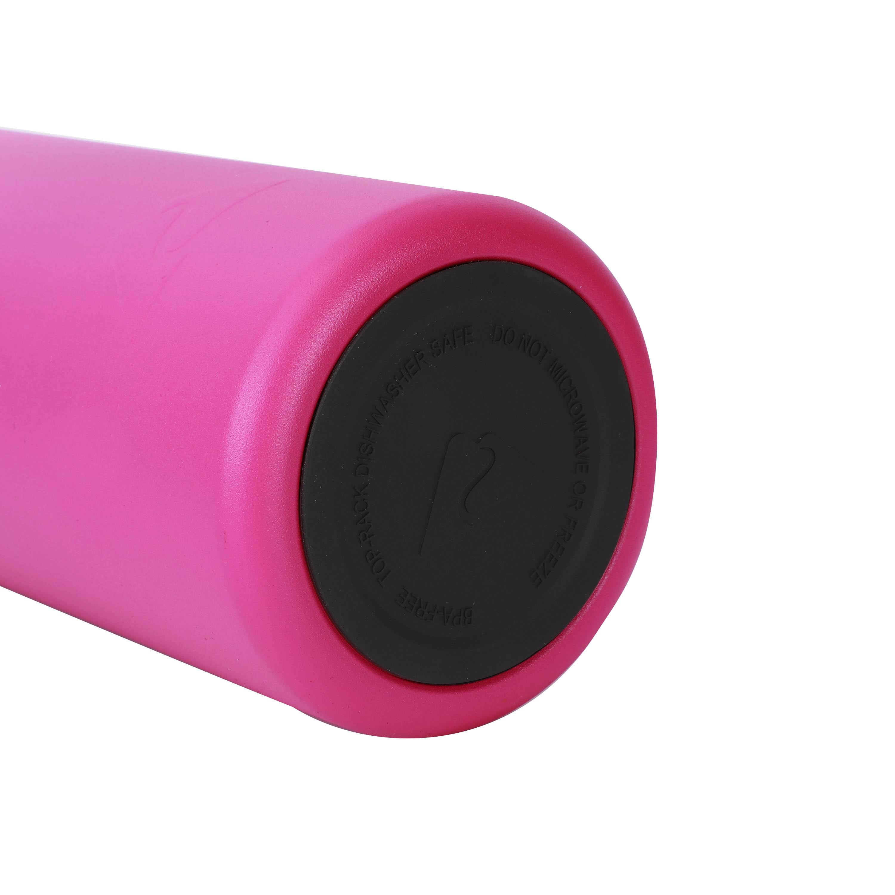 (3 pack) Ozark Trail 24 oz Stainless Steel Water Bottle, Pink, Loop Handle