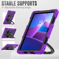 thumbnail image 5 of For Lenovo Tab TB-311XU/K10C TB-311FU Case 10.1 inch, 360 Rotating Shockproof Cover with Stand, Handle, Shoulder Strap, Purple, 5 of 7