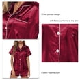 thumbnail image 4 of Women Loungewear, Fashion Breathable Womens Summer Pajamas Delicacy Classic Style Polyester Fiber Comfortable  For Bedroom For Woman ANGGREK Rojo S, 4 of 6