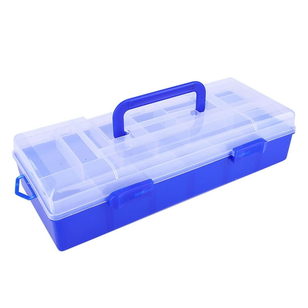 KEENSO Waterproof Fishing Tackle Box, Durable Plastic Portable Folding  Fishing Lures Line Hook Tackle Storage Box 