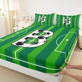 thumbnail image 4 of Erosebridal Initial Alphabet B Queen Sheet Sets,Ball Sport Games Football Court Kids Bed Set For Boys 4-Piece, 4 of 6