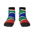 thumbnail image 7 of Women's Men's South African Flag Lightweight Ventilation Quarter Ankle Socks, 7 of 7