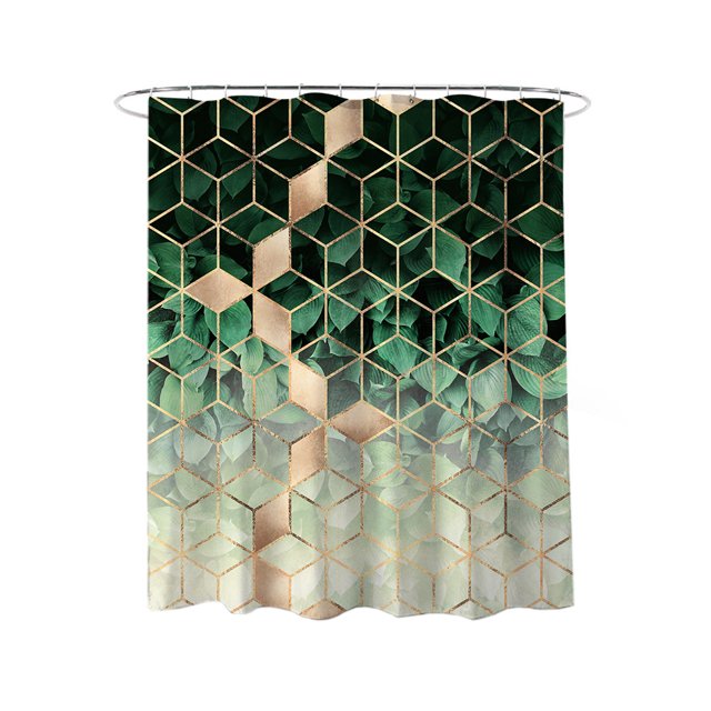 Cortina de ducha de tela, diseño impermeable y poliéster, de secado rápido, cortinas de ducha para baño