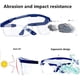 thumbnail image 2 of Gafas de seguridad, 3 piezas Gafas protectoras antivaho Marcos azules Gafas de protección UV para niños adultos con PC y lentes más gruesas para actividades al aire libre,, 2 of 4