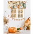 thumbnail image 5 of Kitchen Valances for Window, Thanksgiving Pumpkin Green White Pumpkins Light Filtering Rod Pocket Valance Curtain, Fall Maple Leaf Short Curtains Window Topper for Bedroom Living Room 54x18in, 5 of 8
