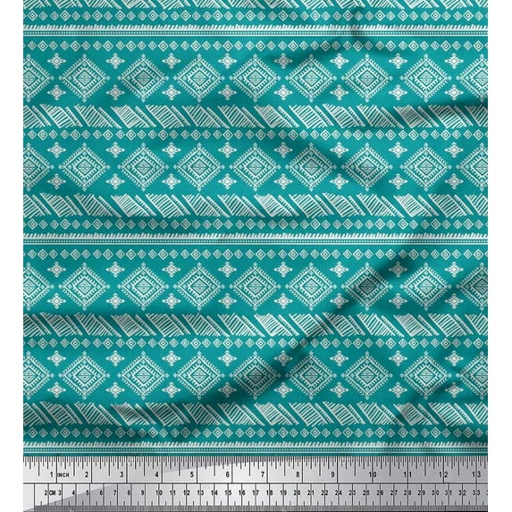 Soimoi Rayon Crepe Fabric Aztec African Fabric Prints By Yard 46 Inch Wide