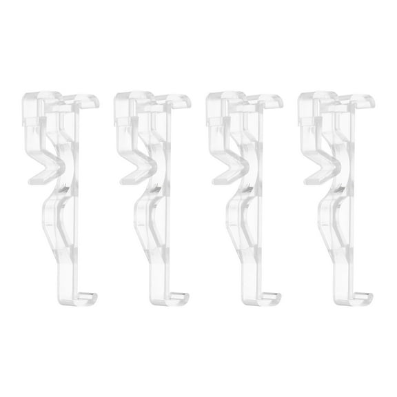 Uxcell 4pcs Valance Clips, 2.5in Clear Plastic Valance Hidden Retainer Holder Installation Bracket Clip for Horizontal Wood and Faux Wood Blinds