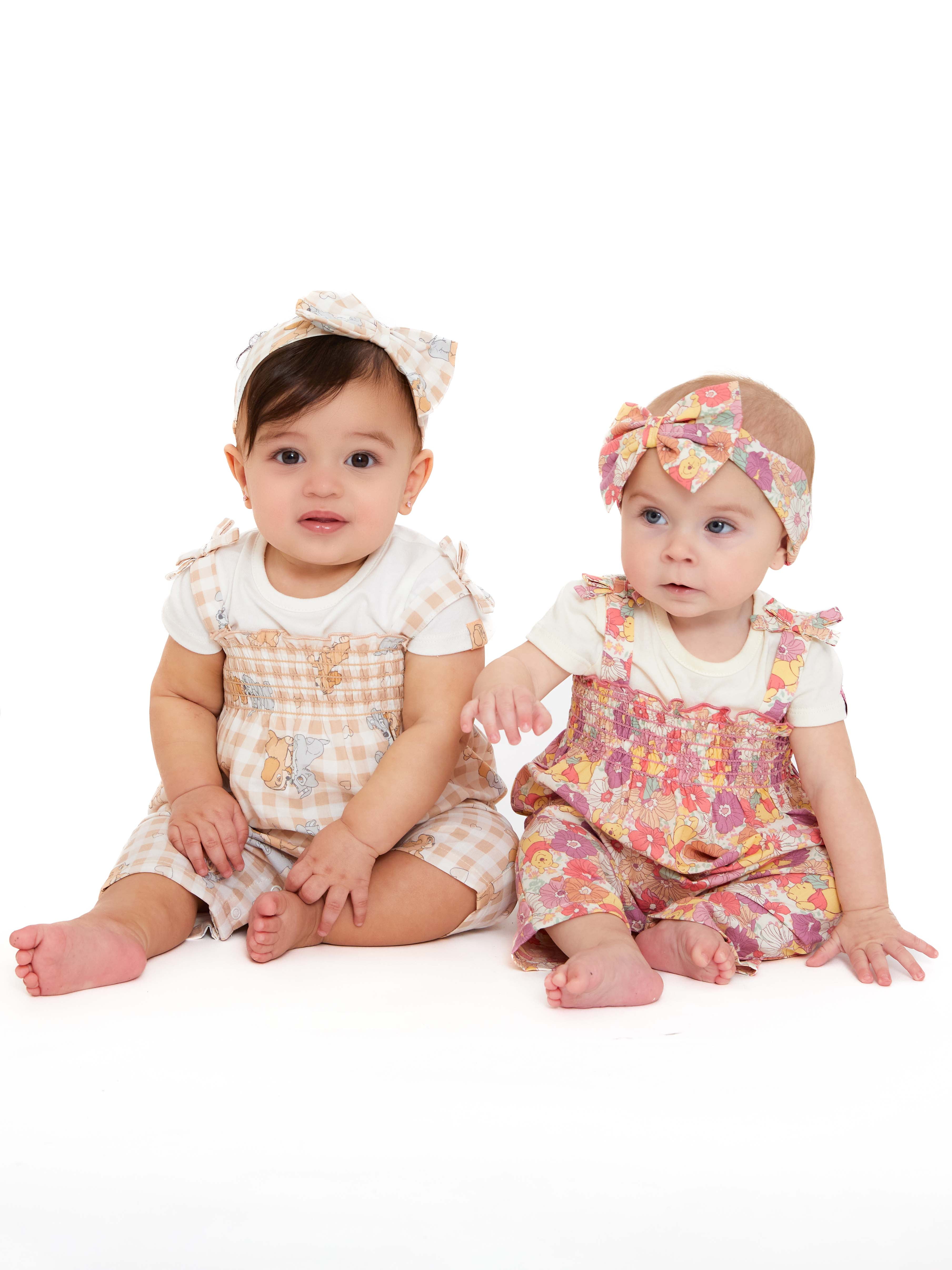 Winnie The Pooh Baby Girls Romper Set, 3-Piece, Sizes 0-24 Months
