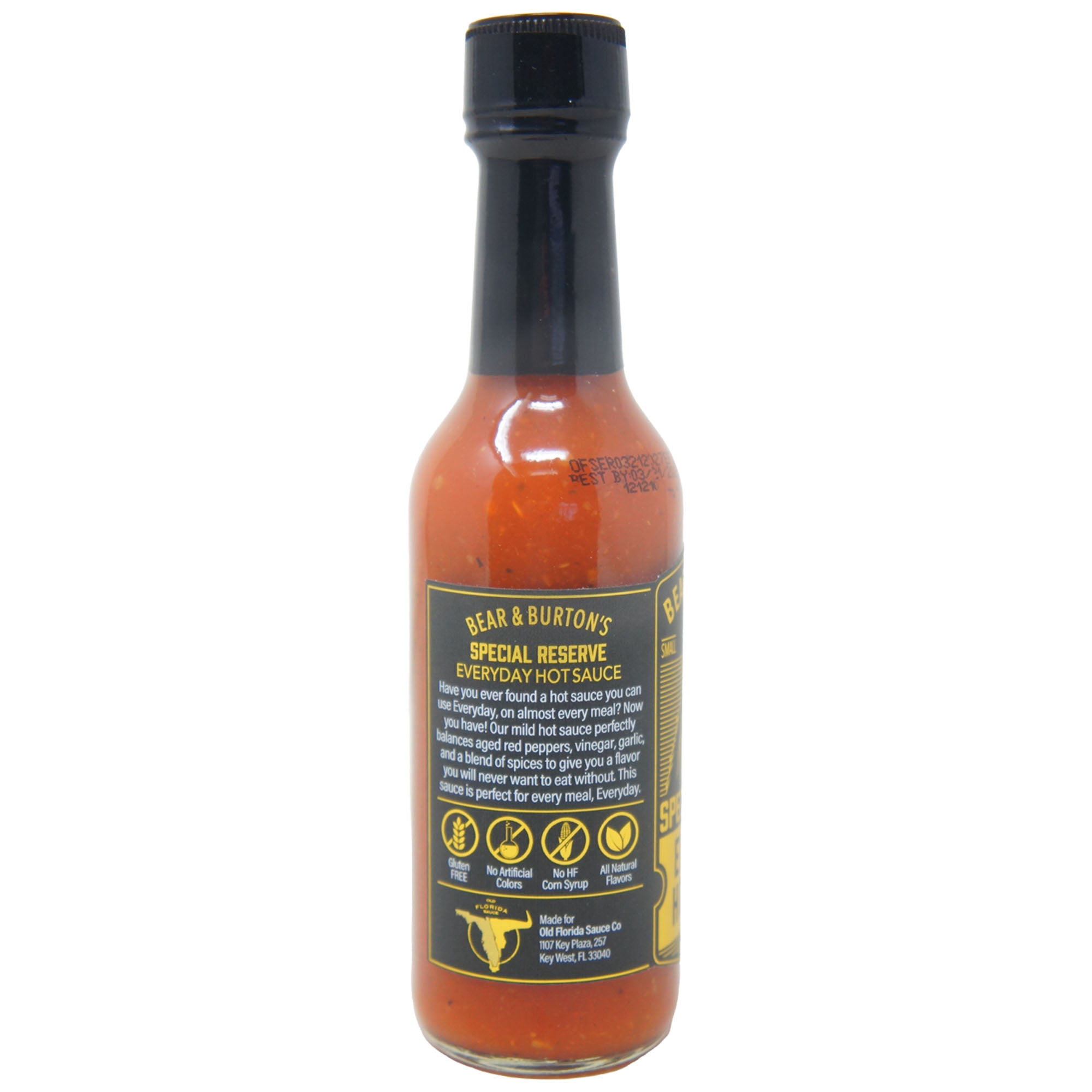 (4 pack) Bear & Burton's Everyday Hot Sauce 5oz Gluten Free All Natural Cayenne Peppers 67203