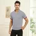 thumbnail image 6 of HAOMEILI Mens Short Sleeve Polo Shirts Casual Slim Fit Basic Designed Cotton Shirts, 6 of 7