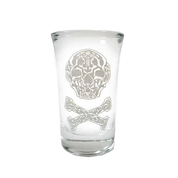 Lyoncraft SHJR01 1.5 oz Jolly Roger Engraved Shot Glass