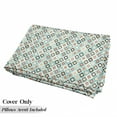 thumbnail image 5 of Geometric Floor Pillow Lounger Cover, Vintage Ottoman Style Floral Design with Old Fashion Heraldic Tiles Image, Nap Mat Printed Fabric Case for 5 Pillows, 88" x 27", Aqua, by Ambesonne, 5 of 5