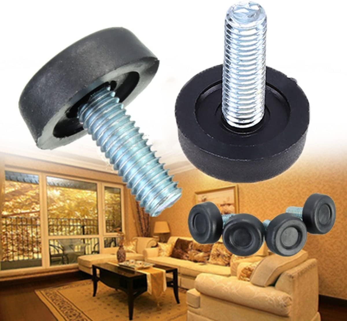 Set Of 20 Furniture Leveling Feet M8 X 24mm, Adjustable Table Leg