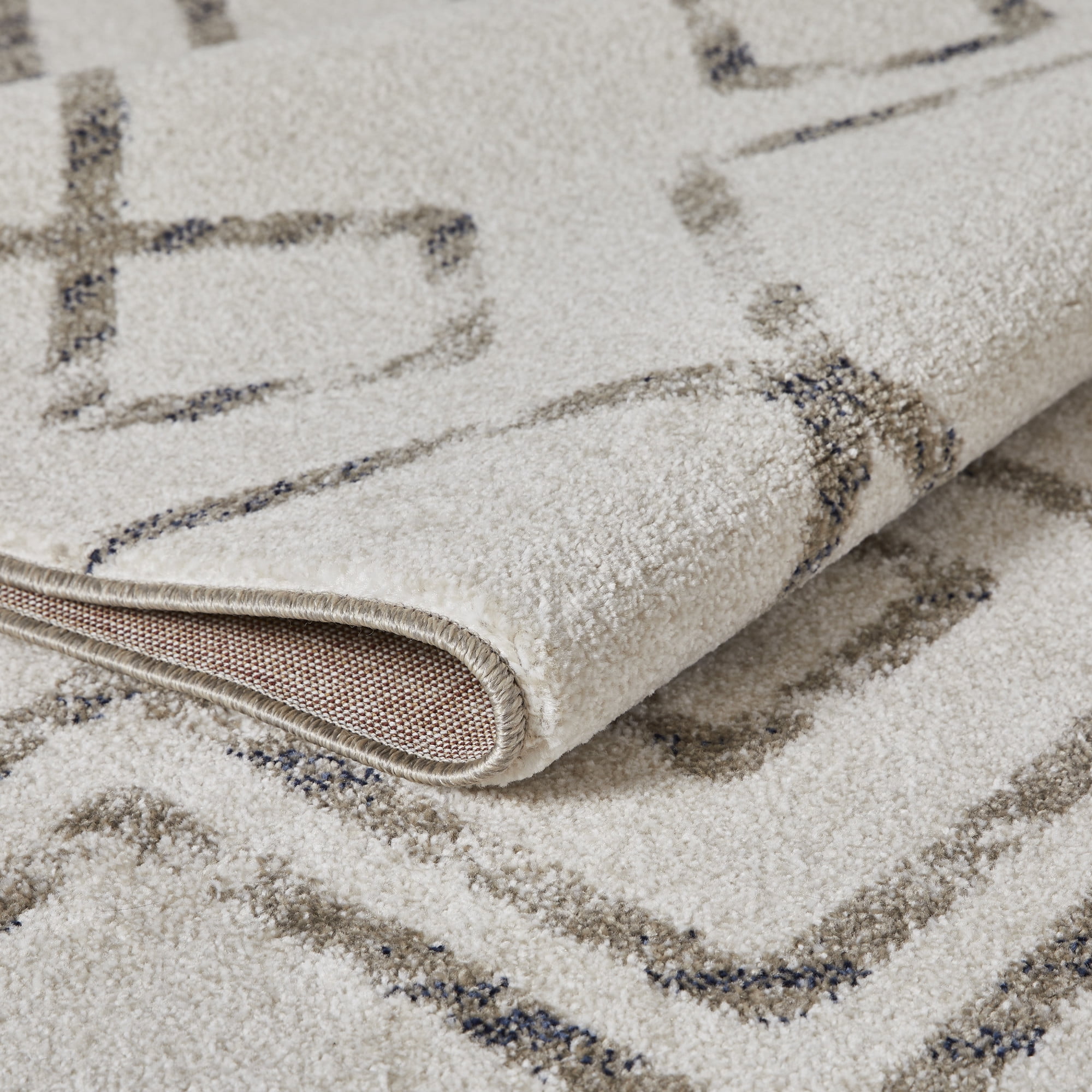 Loomaknoti Taytum Rocey 5' x 7' Ivory Geometric Indoor Area Rug