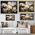 thumbnail image 4 of Designart "Magnolia Bloom in White and Yellow" Floral Floater Framed Canvas Print, 4 of 7