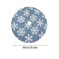 thumbnail image 2 of SuoKom Christmas Tree Skirt, 48 Inch Blue Faux Fur Plush Christmas Tree Skirt Snow Flake Pattern, for Christmas Decorations Xmas Tree Home Holiday Party Gifts on C1earance, 2 of 5