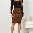 thumbnail image 2 of IROINNID Women's Skirt Fashion Leopard High Waist A-line Skirt Skirt Short Empire Waist Short Solid Color Skirt, 2 of 7