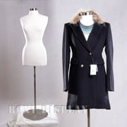 White Female Medium Size 10-12 Mannequin Dress Body Form #F10/12W+BS-04