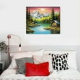thumbnail image 4 of Shiartex Mountain Retreat Art Print Canvas Poster Collection Art Paintings Happy Accidents Print Decor Mountains Painting Framed Art Poster 20x16 in/16x12 in, 4 of 4