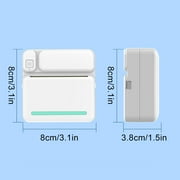 Bluetooth Thermal Printer, 57mm Portable Wireless POS Receipt Device, Inkless Photo Label Note Printing, Includes Paper Rolls Carrying Case, 4.33x3.15x1.18in