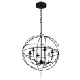 thumbnail image 4 of 9228-BK Crystorama Lighting Solaris - 6 Light Chandelier-35.5 Inches Tall and 28.5 Inches Wide     -Traditional Installation, 4 of 7